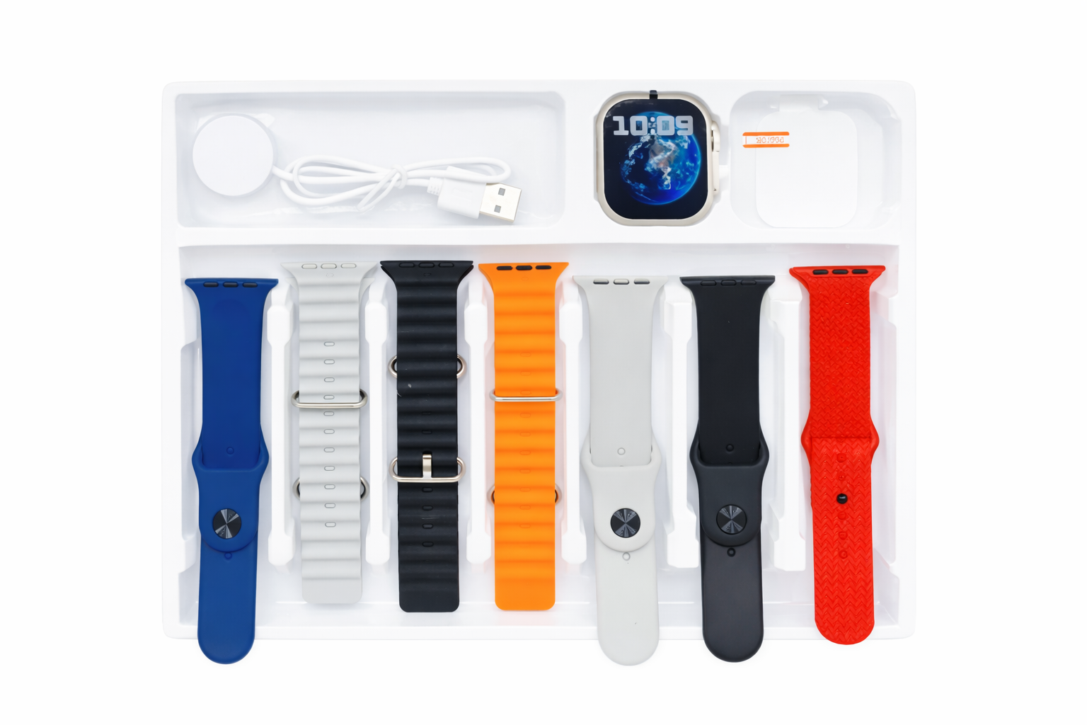 Montre Connectée avec 6 Bracelets Interchangeables – Écran HD, Charge Magnétique, Compatible iOS & Android - Image 2