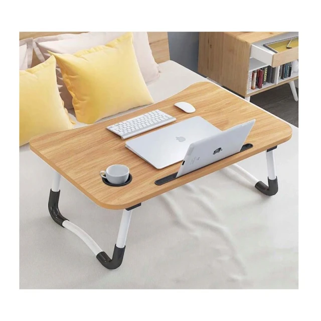 Table de lit pliable multifonction pour ordinateur portable avec porte-gobelet - Image 2